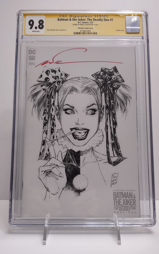 Batman & The Joker: The Deadly Duo #1 (Cvr E Inc 1:50 Marc Silvestri Black & White Var) CGC - Marc Silvestri Signature Edition