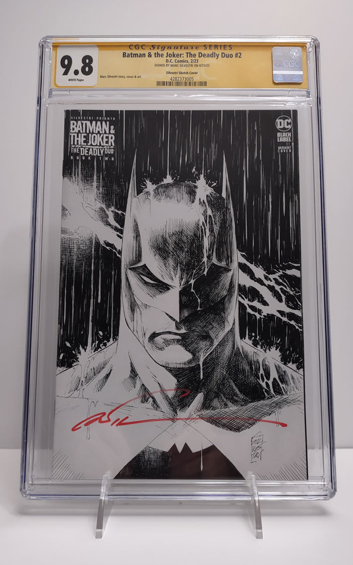 Batman & The Joker: The Deadly Duo #2 (Cvr F Inc 1:50 Marc Silvestri Black & White Var) CGC - Marc Silvestri Signature Edition